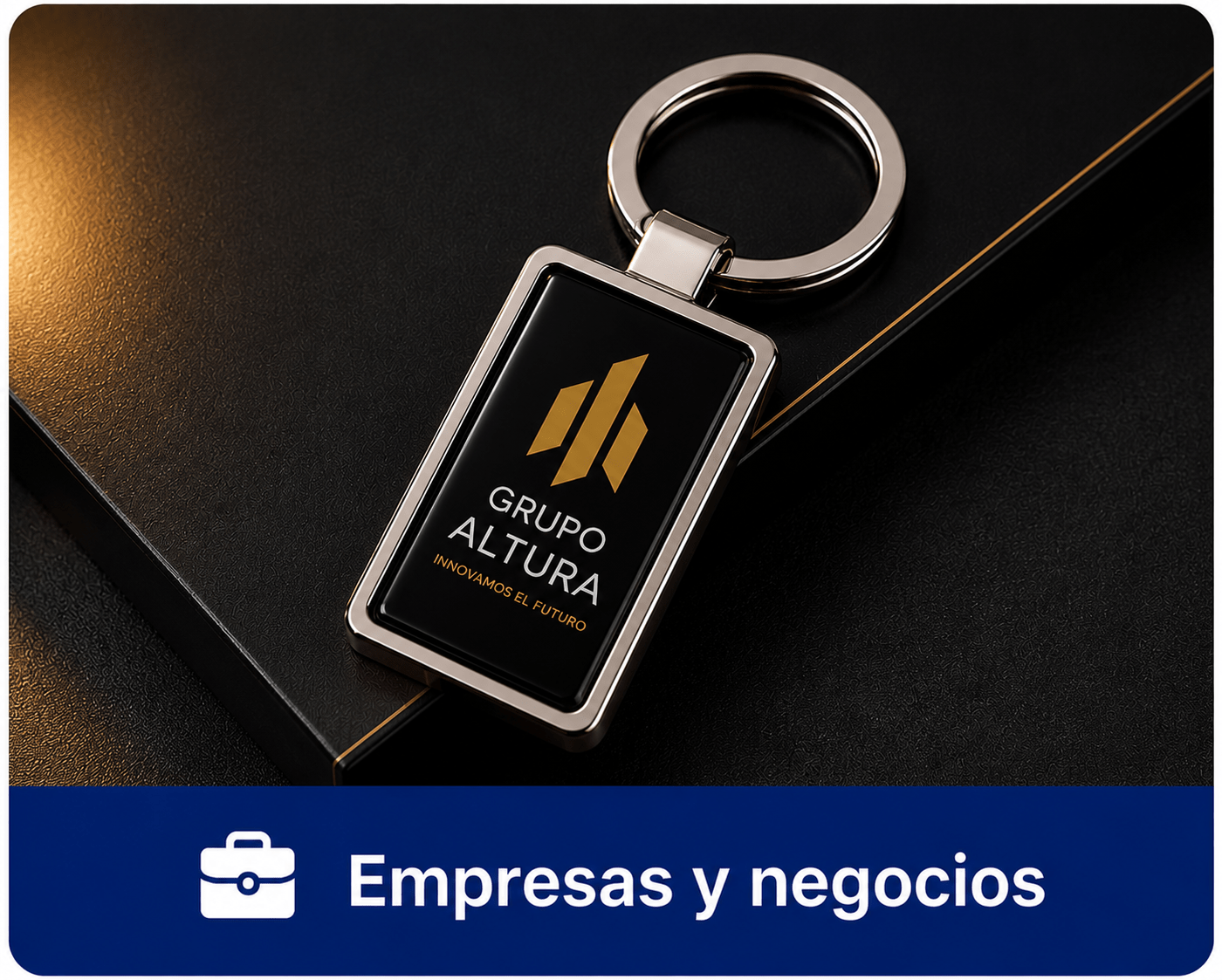 Llavero personalizado con gota de resina Premium para empresas y negocios